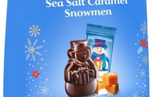ghirardelli dark chocolate sea salt caramel snowmen 5.8 oz bag