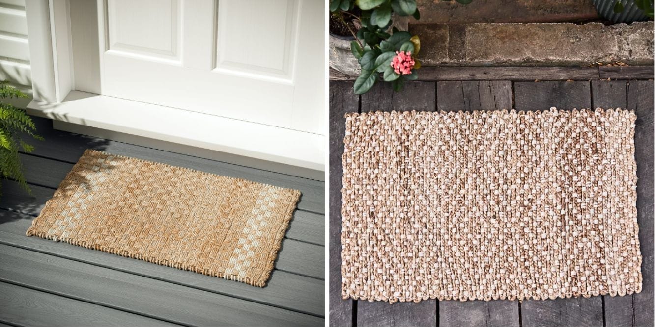 jute woven doormat dupe