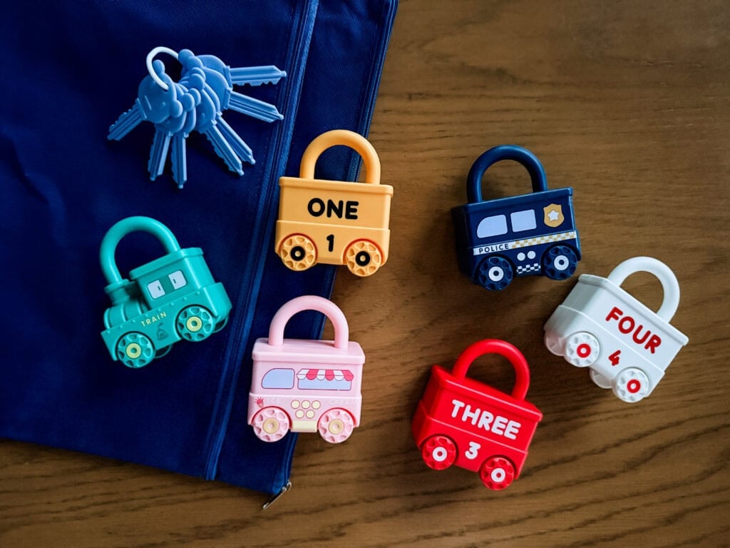 kids montessori lock set toy busy bags