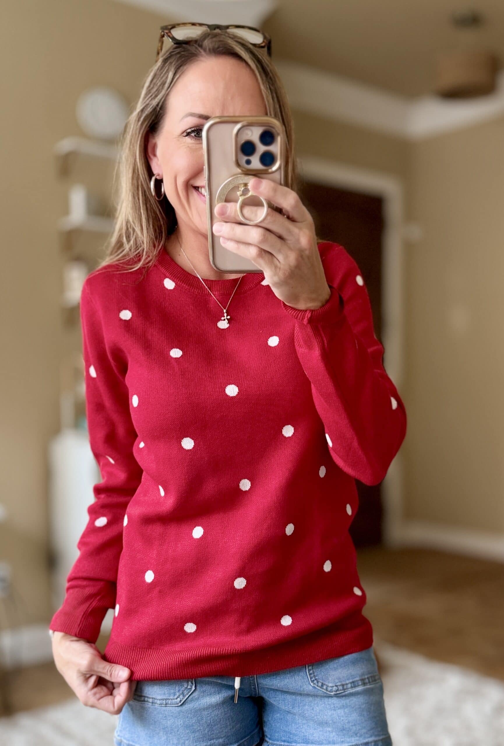 mary red sweater mary red sweater