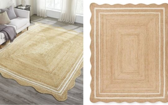 scalloped jute rug dupe