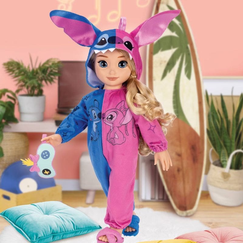 doll wearing lilo and stitch pajamas
