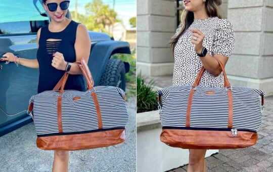 stylish weekender bag