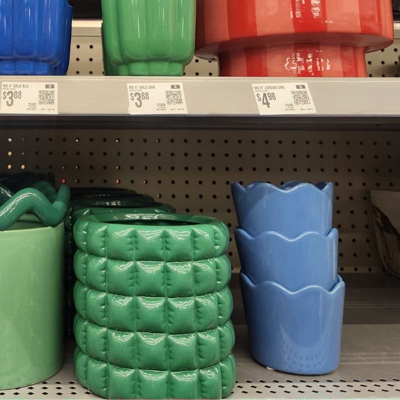 green bubble and blue scallop walmart planters 