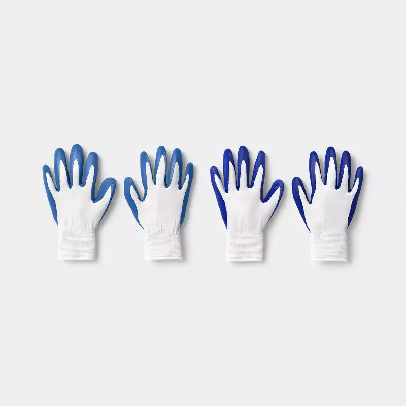2pc Nitrile Coated Dipped Gloves Blue Room Essentials