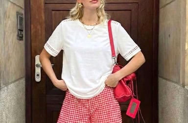 BTFBM Loose Crew Neck Cotton Knit Blouse
