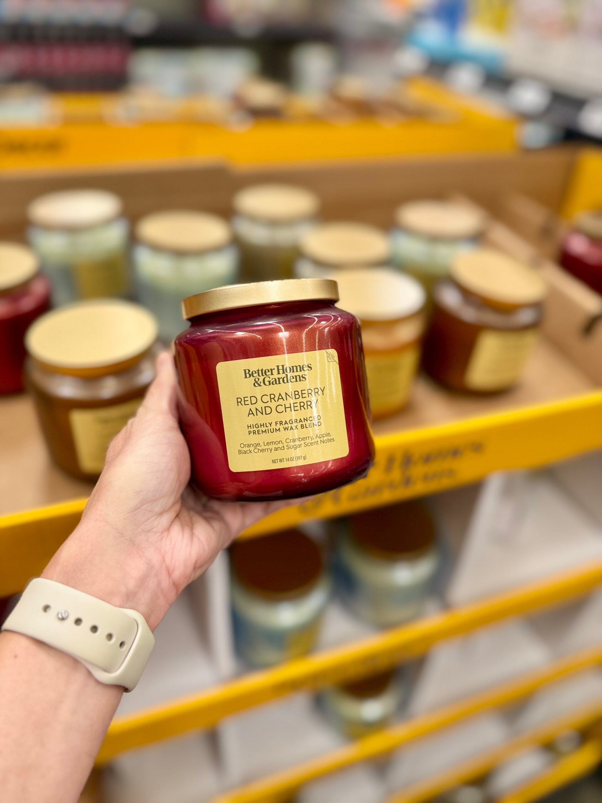Better Homes & Gardens Glass Jar Candle Cranberry