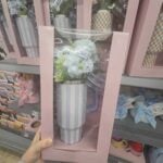 Checkered Tumbler and Artificial Flower Gift Set Walmart