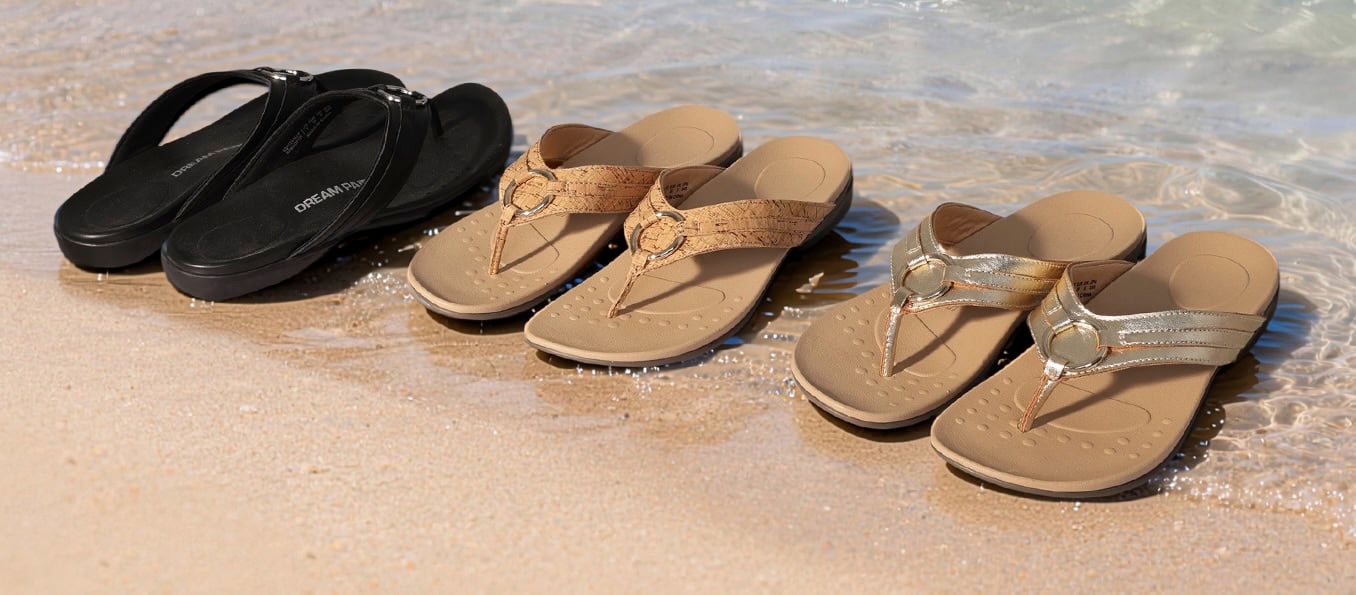 DREAM PAIRS Arch Support Flip Flops