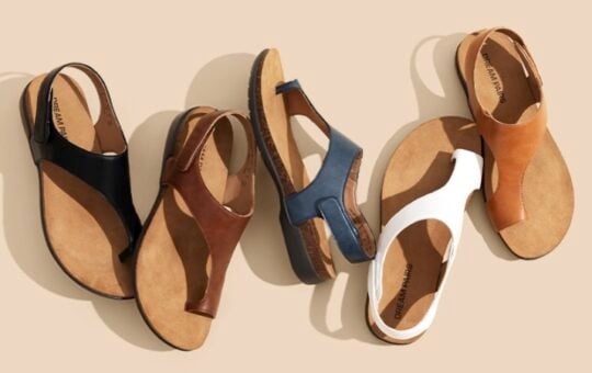 DREAM PAIRS Women's Comfortable Cork Footbed Arch Support Sandals