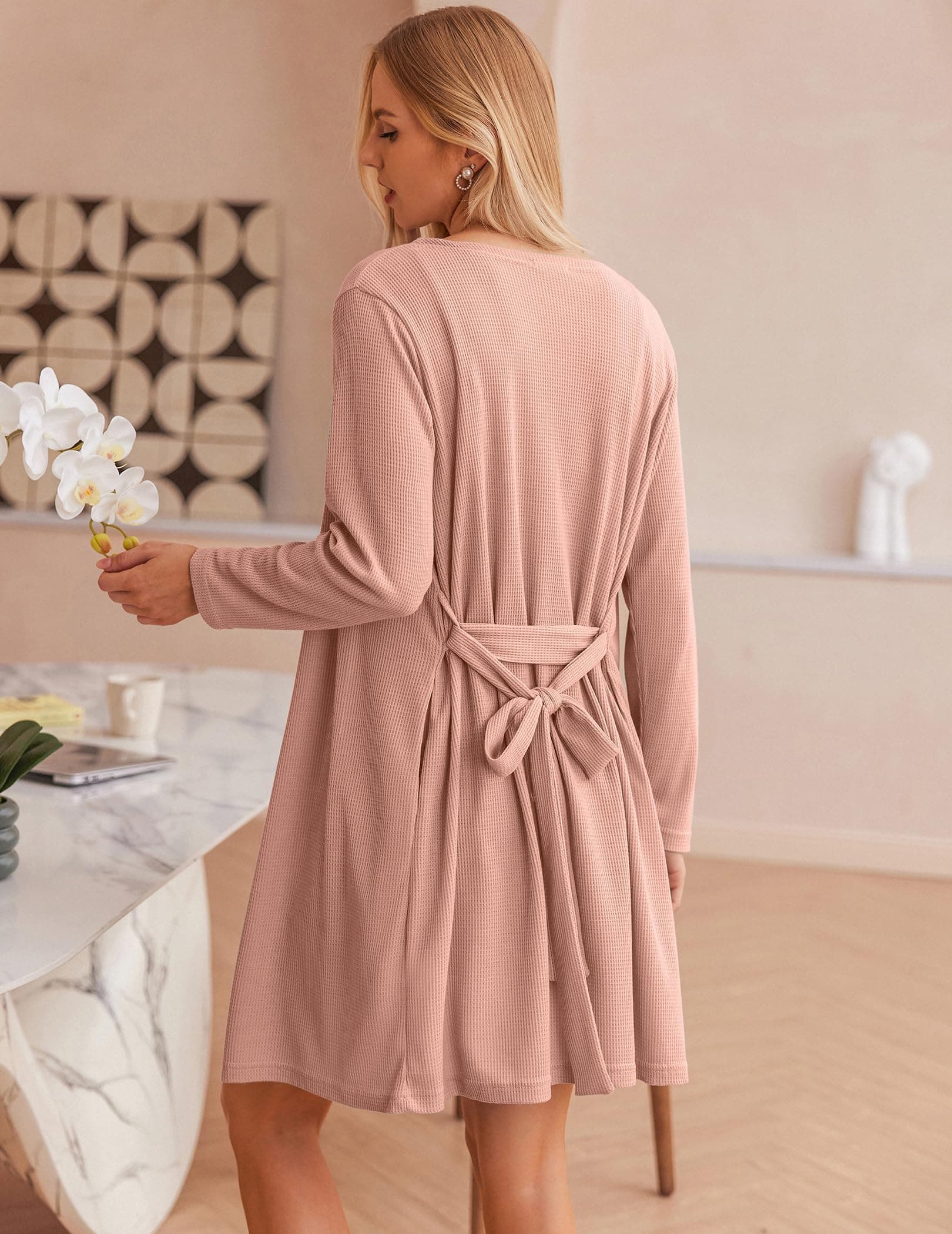 Ekouaer Pajamas for Women Set 3 Piece Lounge Set with Robe