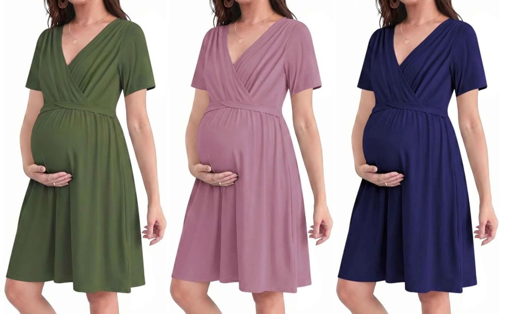 Ekouaer Women 3 in 1 Labor and Delivery Gown