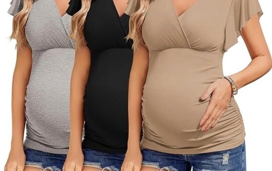 Ekouaer Women's Maternity Shirts