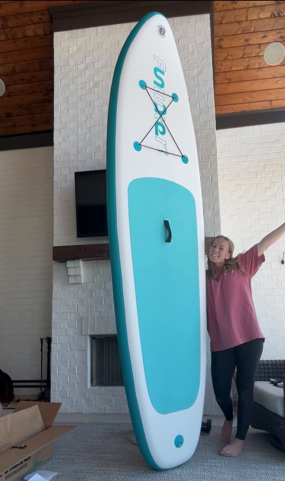 FunWater Inflatable Stand Up Paddle Board Blue Caroline