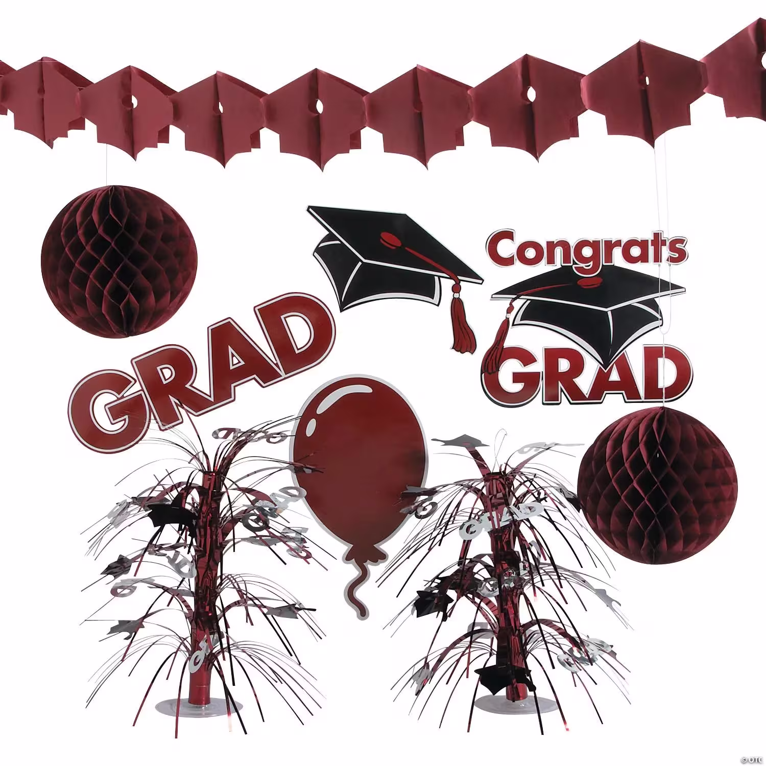 Graduation Party Tabletop Hanging Decor Decorating Kit 9 Pc