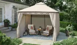 Hampton Bay Palantine 10.5 ft. x 10.5 ft. Soft Top Gazebo 2