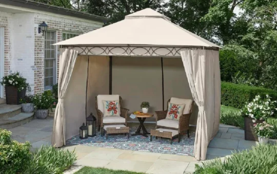 Hampton Bay Palantine 10.5 ft. x 10.5 ft. Soft Top Gazebo 2