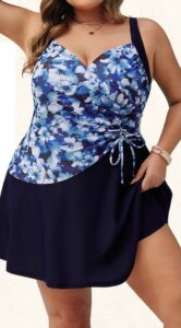 Hanna Nikole Womens Plus Size One Piece Swim Dress