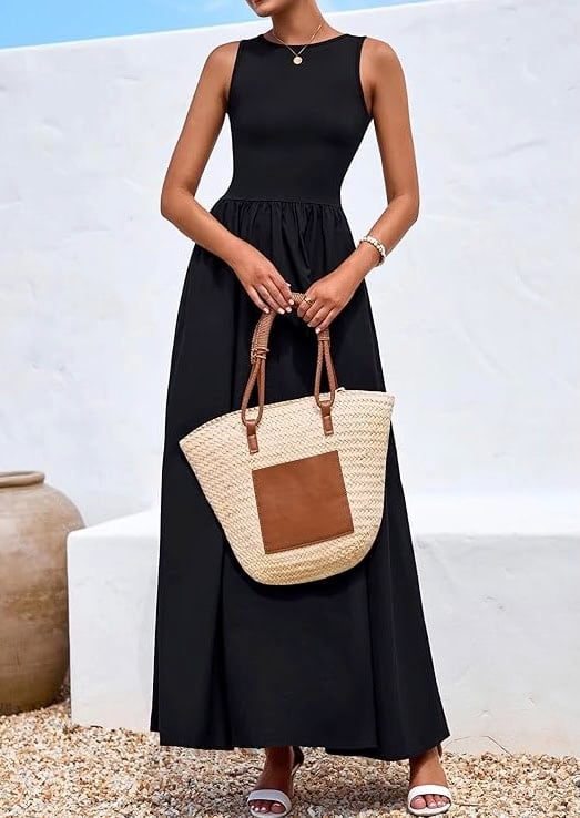 KIRUNDO Summe Sleeveless Maxi Dress