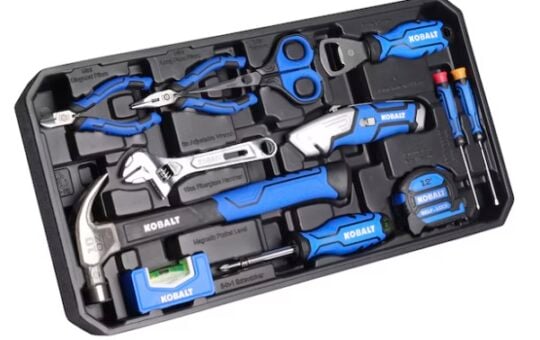 Kobalt 20 Piece Blue Household Tool Set with Hard Case