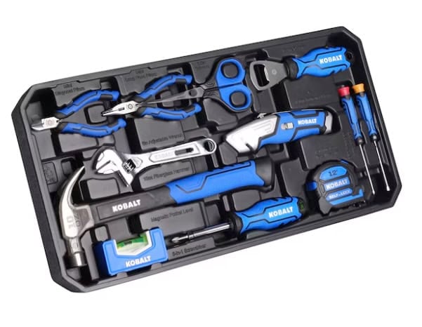 Kobalt 20 Piece Blue Household Tool Set with Hard Case
