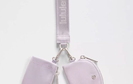 Lululemon Dual Pouch Metallic Wordmark Wristlet