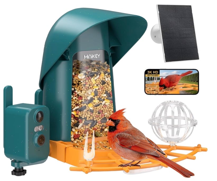 Minikey Smart Bird Feeder with Camera