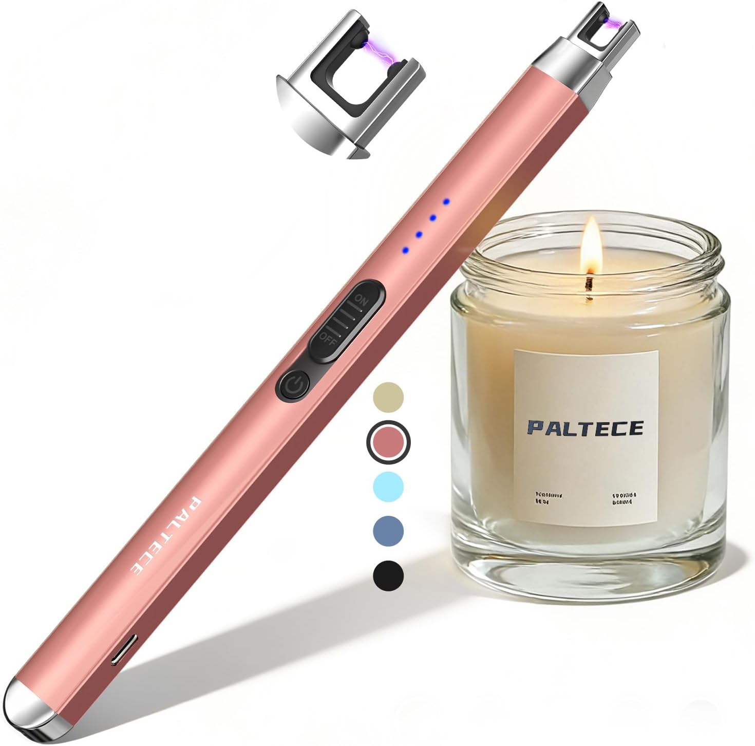 PALTECE Upgraded Electric Lighter, USB C Rechargeable Flameless Plasma Arc Lighters with LED Display, Windproof Candle Lighter for BBQ Camping Kitchen 2 PALTECE Upgraded Electric Lighter, USB C Rechargeable Flameless Plasma Arc Lighters with LED Display, Windproof Candle Lighter for BBQ Camping Kitchen 2