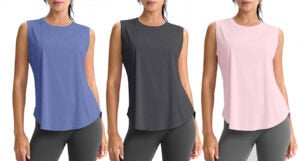 SANTINY Women's Sleeveless Workout Top