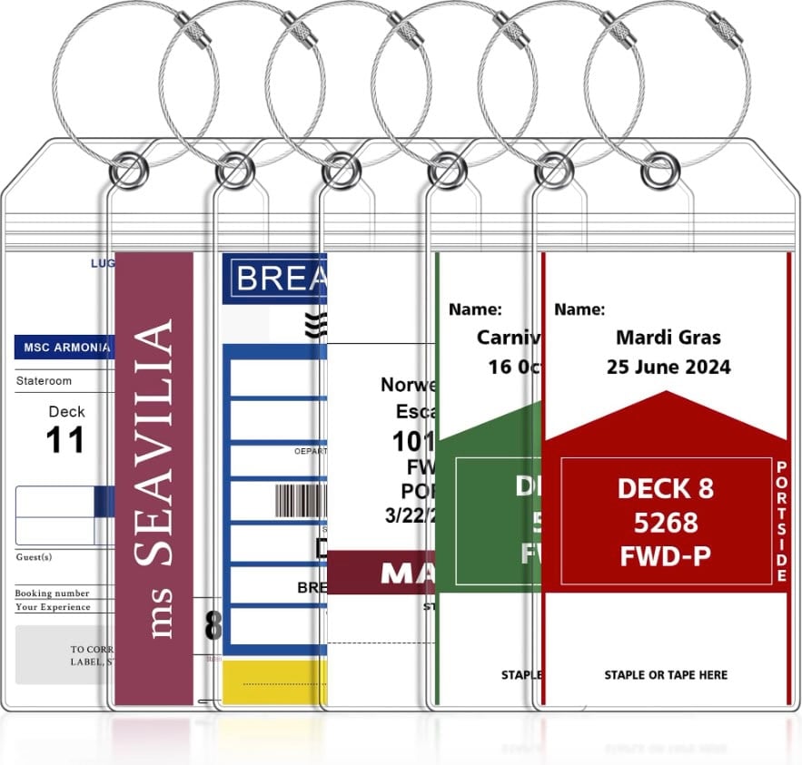 SEAVILIA 6 Pack Luggage Tags