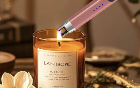 Upgraded Electric Lighter, USB C Rechargeable Flameless Plasma Arc Lighters with LED Display, Windproof Candle Lighter for BBQ Camping Kitchen, Safety Lock, Gifts for Men Women (Rose Gold)