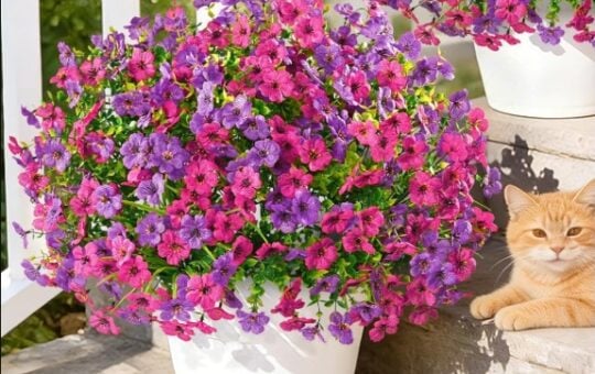 Yastouay 12 Bundles Artificial Flowers