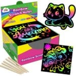 ZMLM 165 Pcs Rainbow Scratch Paper Art Notes