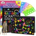 ZMLM Rainbow Scratch Paper Book