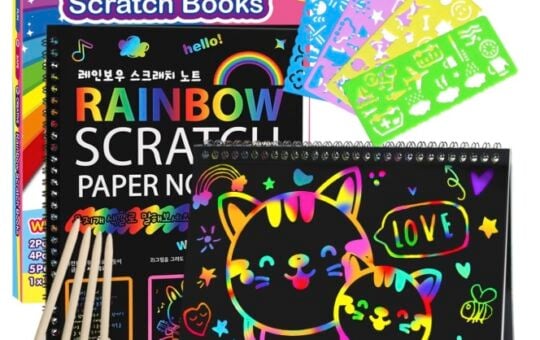 ZMLM Rainbow Scratch Paper Book