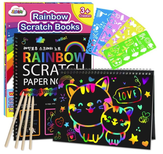 ZMLM Rainbow Scratch Paper Book