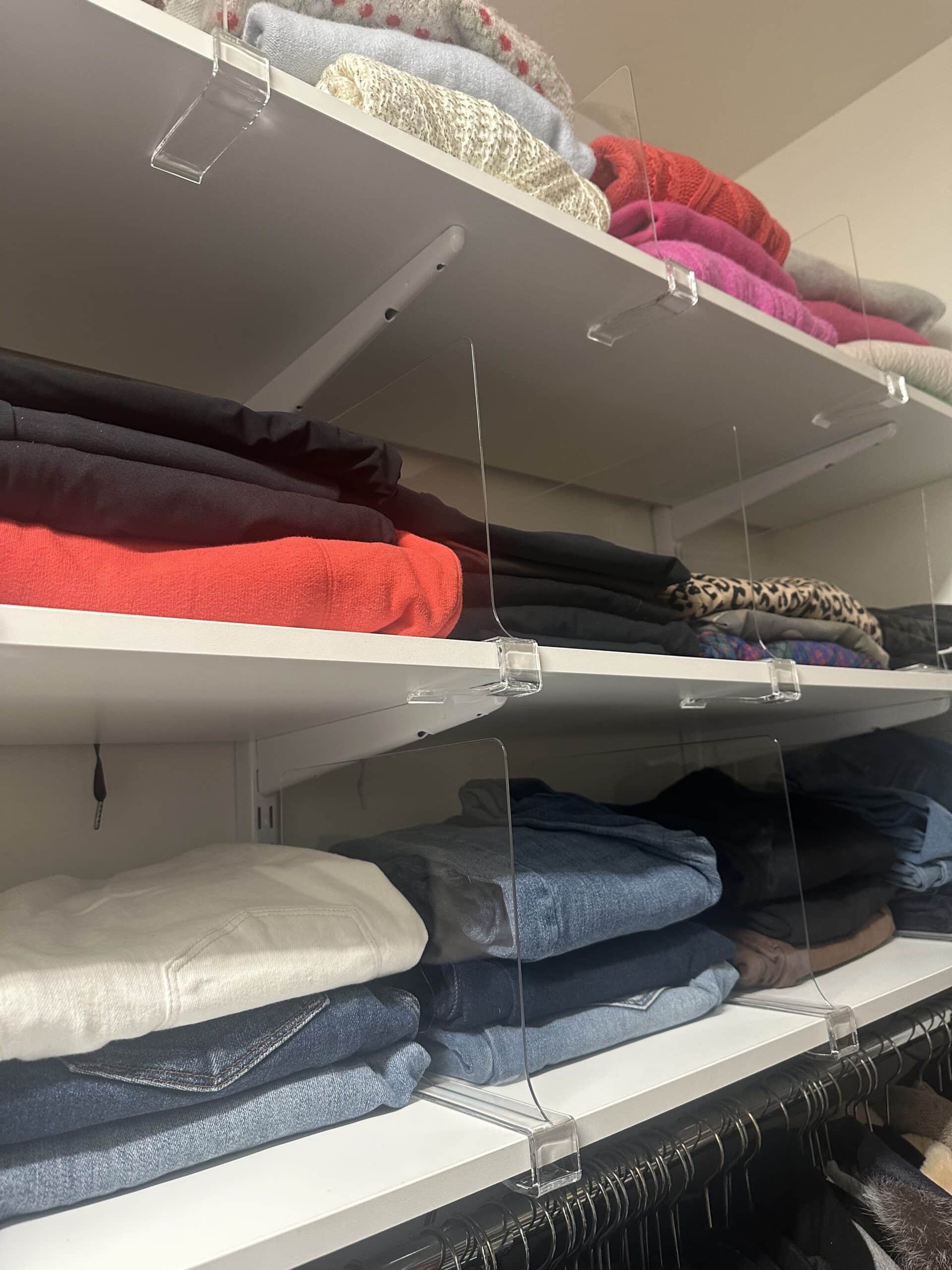 acrylic closet divider fram