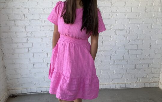 allison pink dress boho