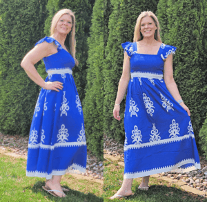 ashley btfbm flutter sleeve maxi