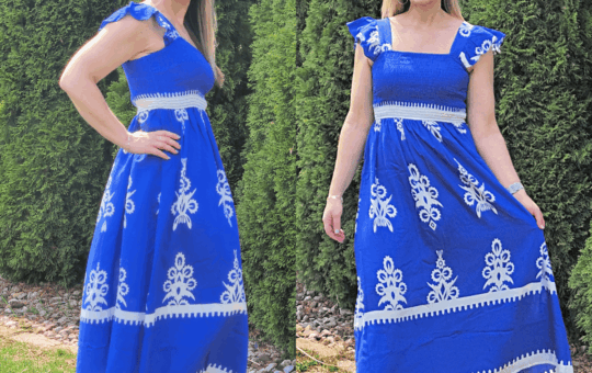 ashley btfbm flutter sleeve maxi