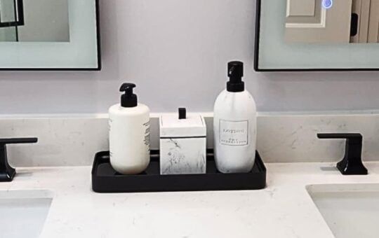 bathroom organizer tray