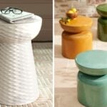 ceramic stool table dupe