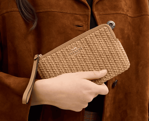 coach wristlet straw