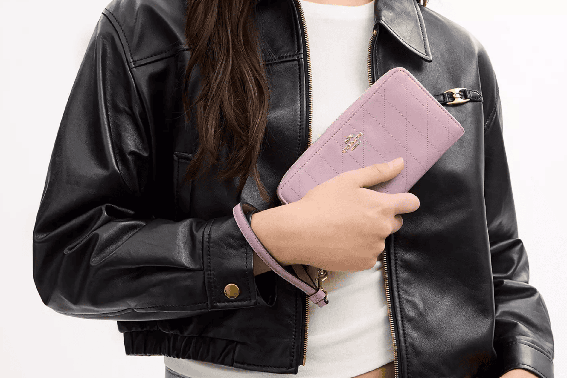 coach zip around wallet