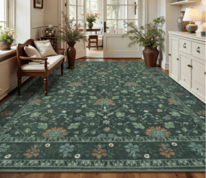 dark green area rug