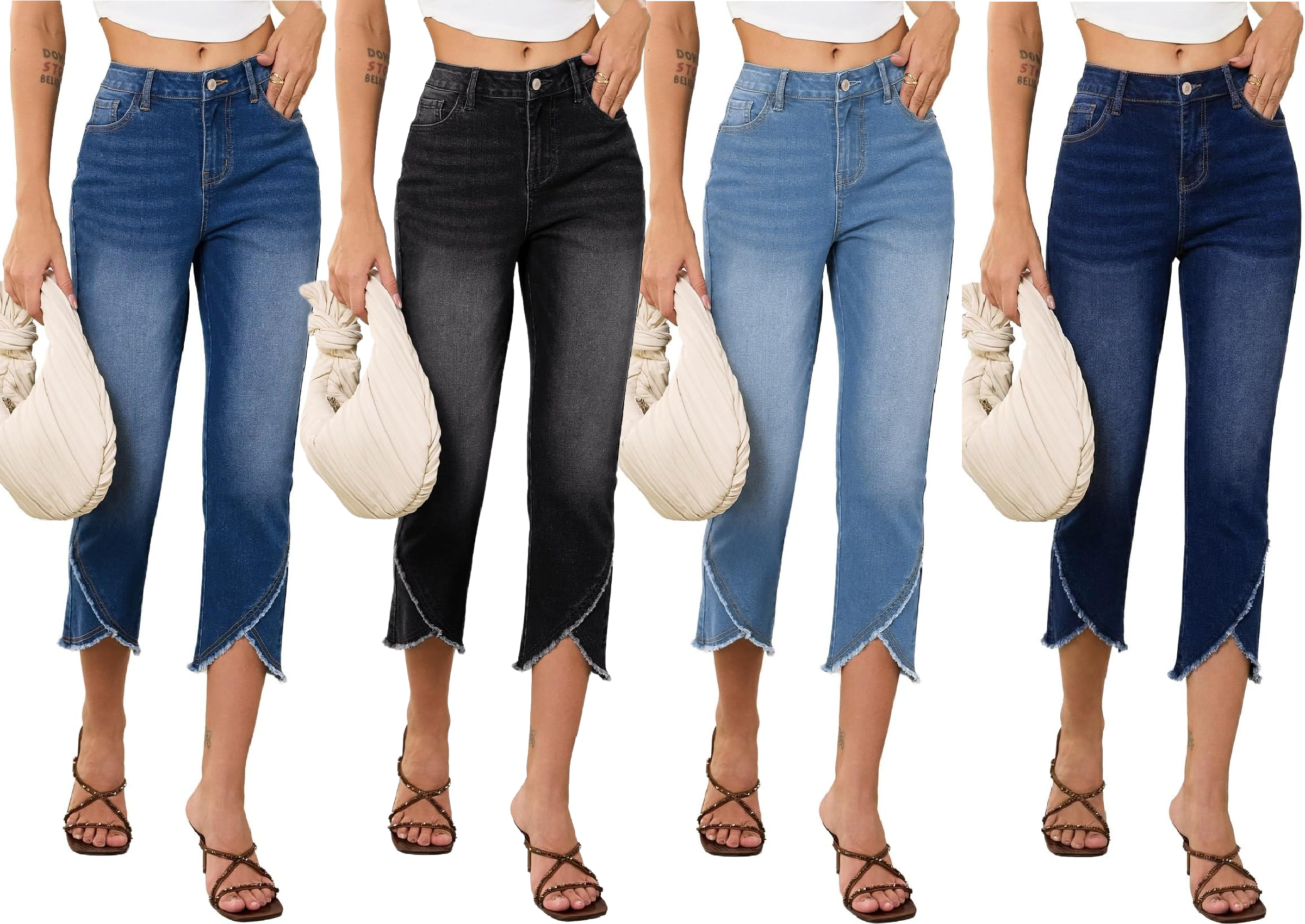 denim capri pants