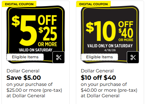dg digital saturday coupon