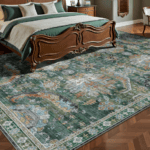 green area rug