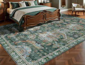 green area rug