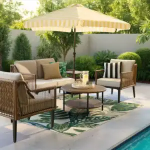 kohls patio set yellow umbrella